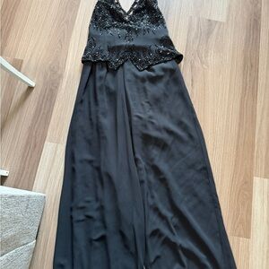 Elegant Black Wide Leg Jumpsuit